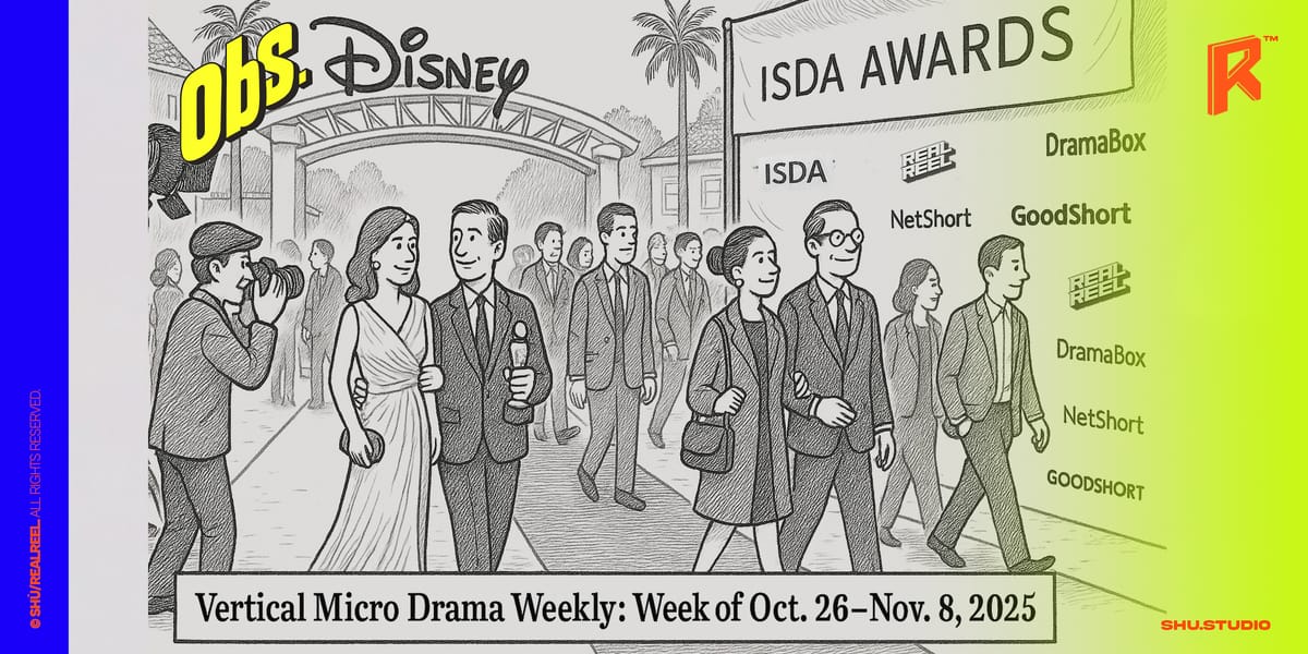 Vertical Micro Drama Weekly: Disney puts DramaBox on the lot; Holywater signs 70-show pack; Digiday's chart-pack lands; ISDA hands out awards in Hollywood